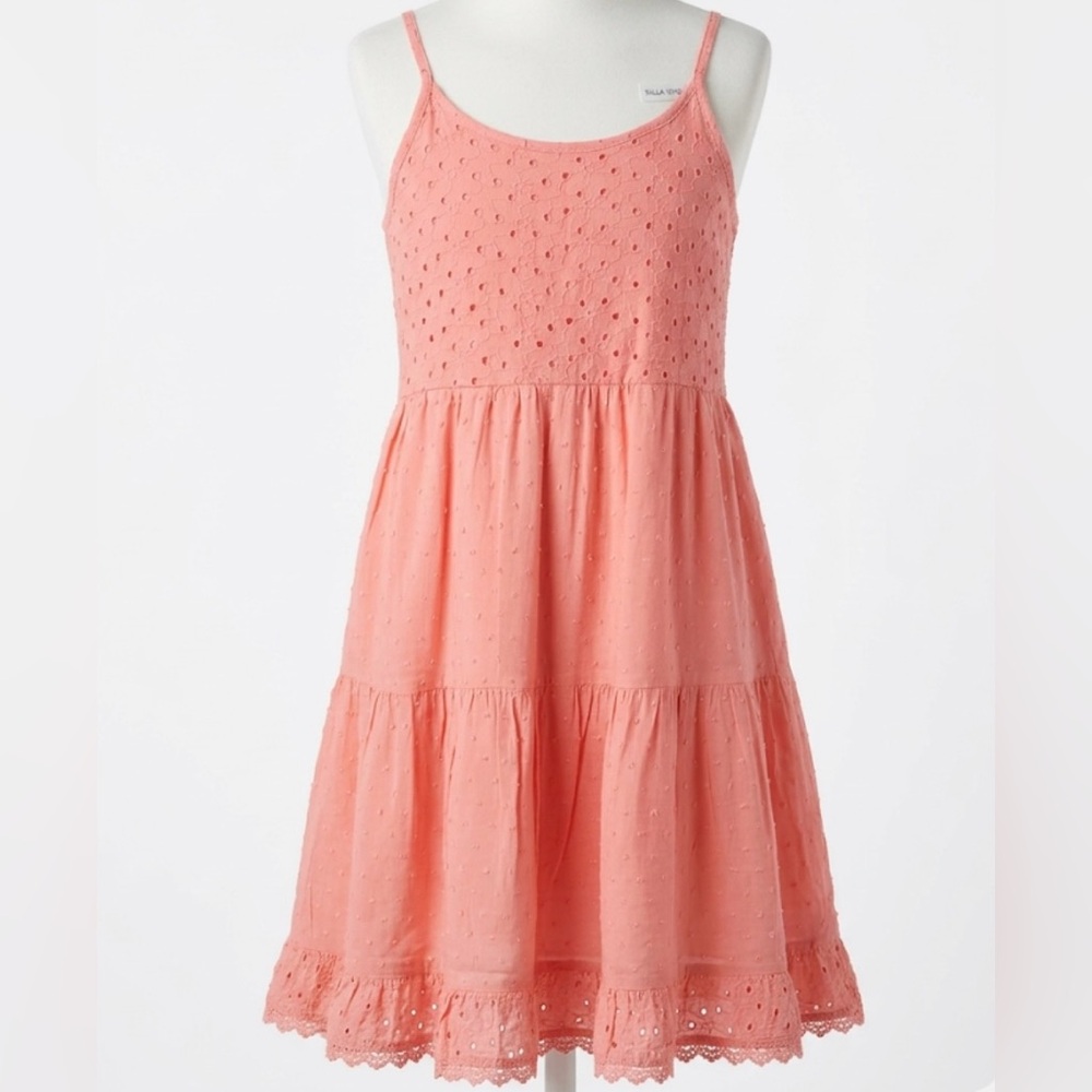 art class Coral Eyelet Tiered Sundress10/12